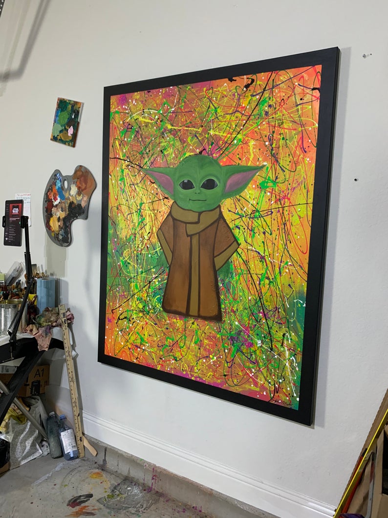 Baby Yoda Pop - Delphine Callegher Art