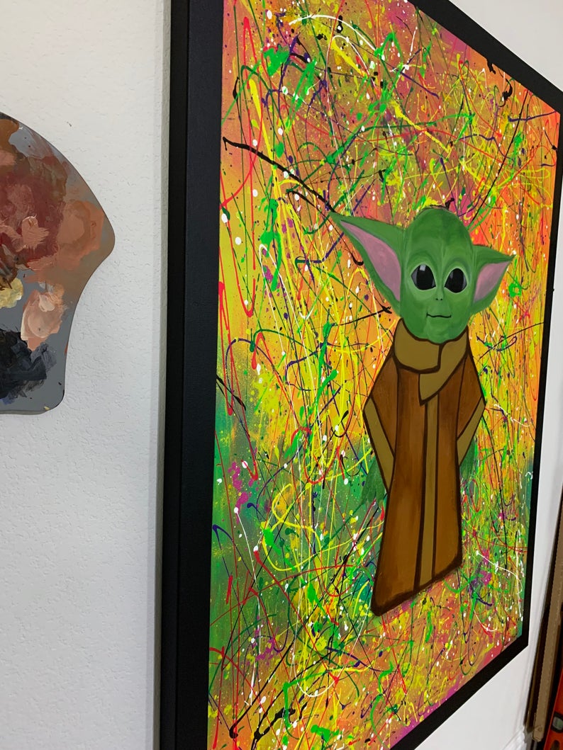 Baby Yoda Pop - Delphine Callegher Art
