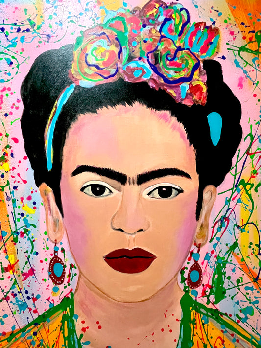 Frida Kahlo Original Acrylic Painting on Canvas